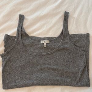 Joie Gray Ribbed Tank Top